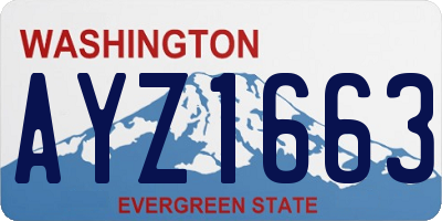 WA license plate AYZ1663