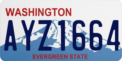 WA license plate AYZ1664