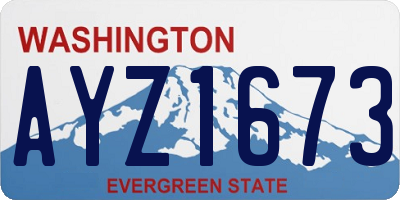 WA license plate AYZ1673