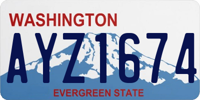 WA license plate AYZ1674