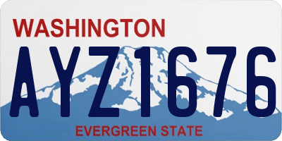 WA license plate AYZ1676