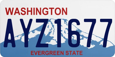 WA license plate AYZ1677