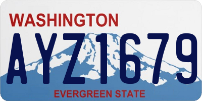 WA license plate AYZ1679