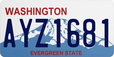 WA license plate AYZ1681