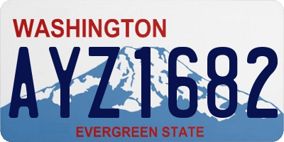 WA license plate AYZ1682