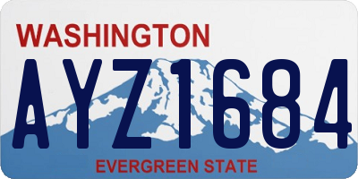 WA license plate AYZ1684