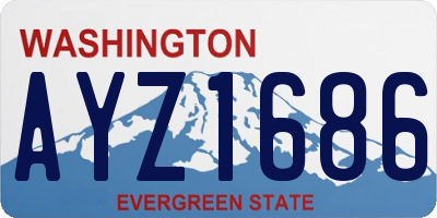 WA license plate AYZ1686