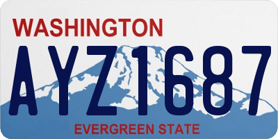 WA license plate AYZ1687