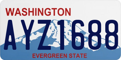 WA license plate AYZ1688