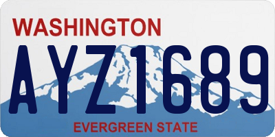 WA license plate AYZ1689