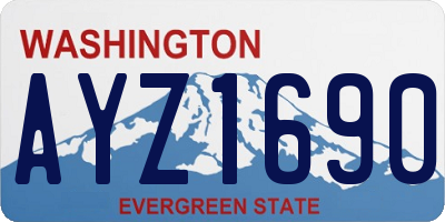 WA license plate AYZ1690