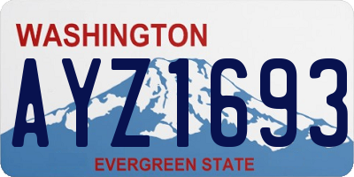 WA license plate AYZ1693