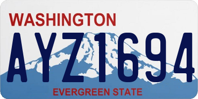 WA license plate AYZ1694