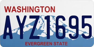 WA license plate AYZ1695