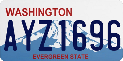 WA license plate AYZ1696