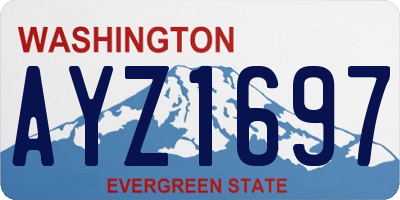 WA license plate AYZ1697