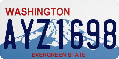 WA license plate AYZ1698