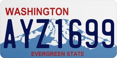 WA license plate AYZ1699