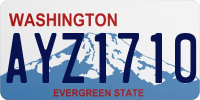 WA license plate AYZ1710