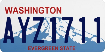 WA license plate AYZ1711