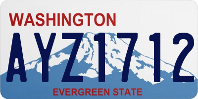 WA license plate AYZ1712