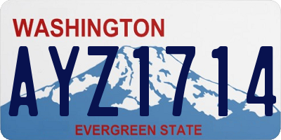 WA license plate AYZ1714