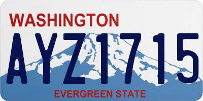 WA license plate AYZ1715