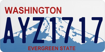 WA license plate AYZ1717