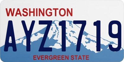 WA license plate AYZ1719