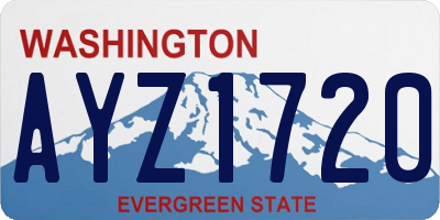 WA license plate AYZ1720