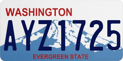 WA license plate AYZ1725