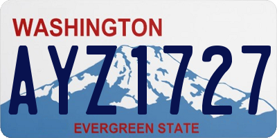 WA license plate AYZ1727