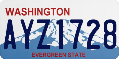 WA license plate AYZ1728