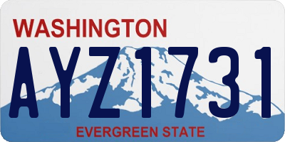 WA license plate AYZ1731