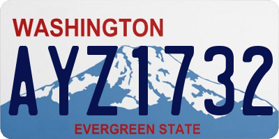 WA license plate AYZ1732