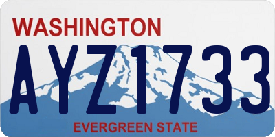 WA license plate AYZ1733