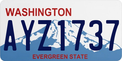 WA license plate AYZ1737