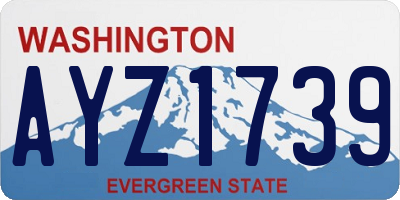 WA license plate AYZ1739