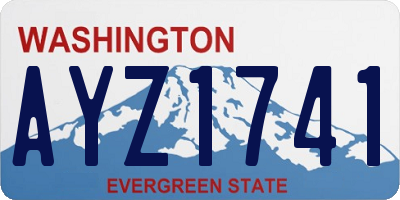 WA license plate AYZ1741