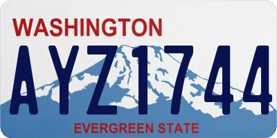 WA license plate AYZ1744