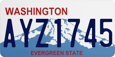 WA license plate AYZ1745