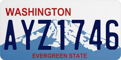 WA license plate AYZ1746