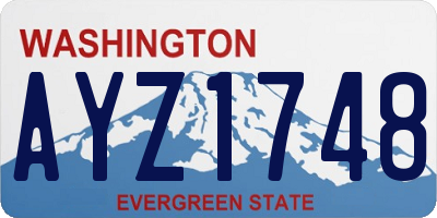 WA license plate AYZ1748