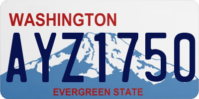 WA license plate AYZ1750