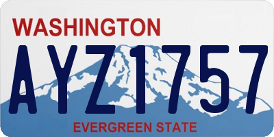 WA license plate AYZ1757