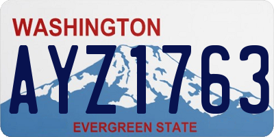 WA license plate AYZ1763