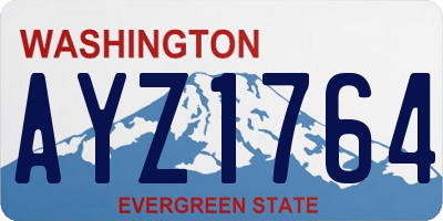 WA license plate AYZ1764