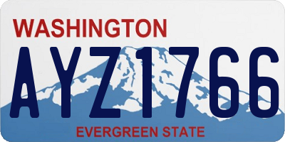 WA license plate AYZ1766