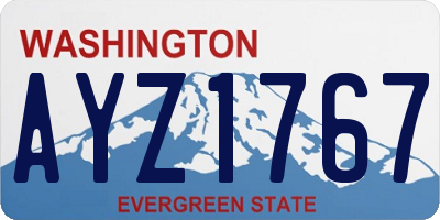 WA license plate AYZ1767