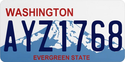 WA license plate AYZ1768